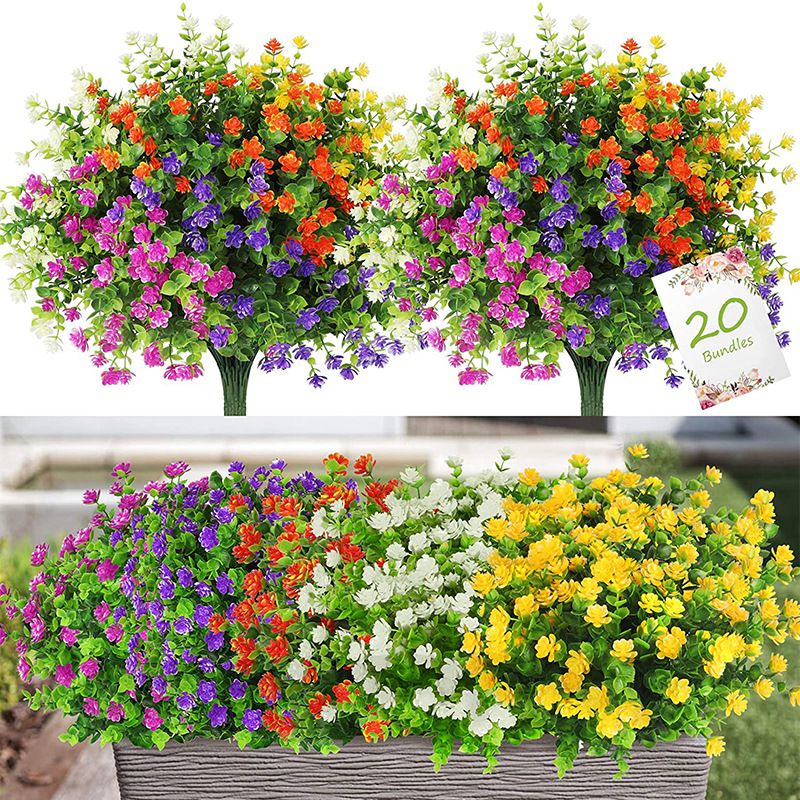 Flower Girl Basket - 3/6개 인조 식물 꽃 유칼립투스 안개꽃