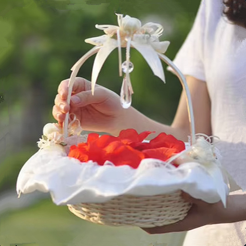 Flower Girl Basket - 꽃 파는 소녀 바구니 로맨틱 레이스
