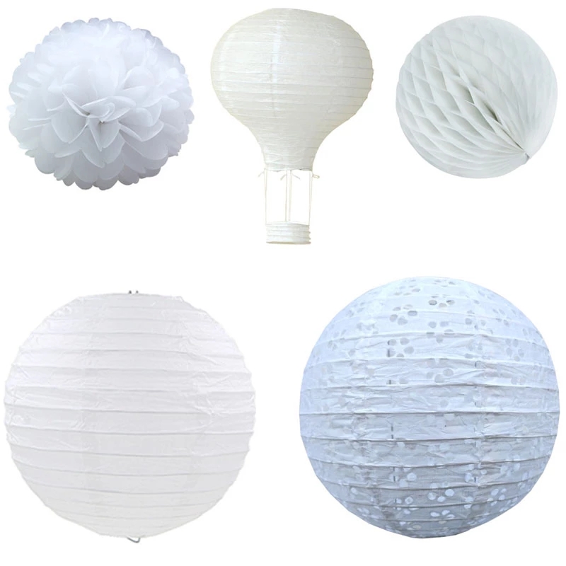 Confetti Balloon Set - 1pc 화이트 시리즈 중국 종이 랜턴