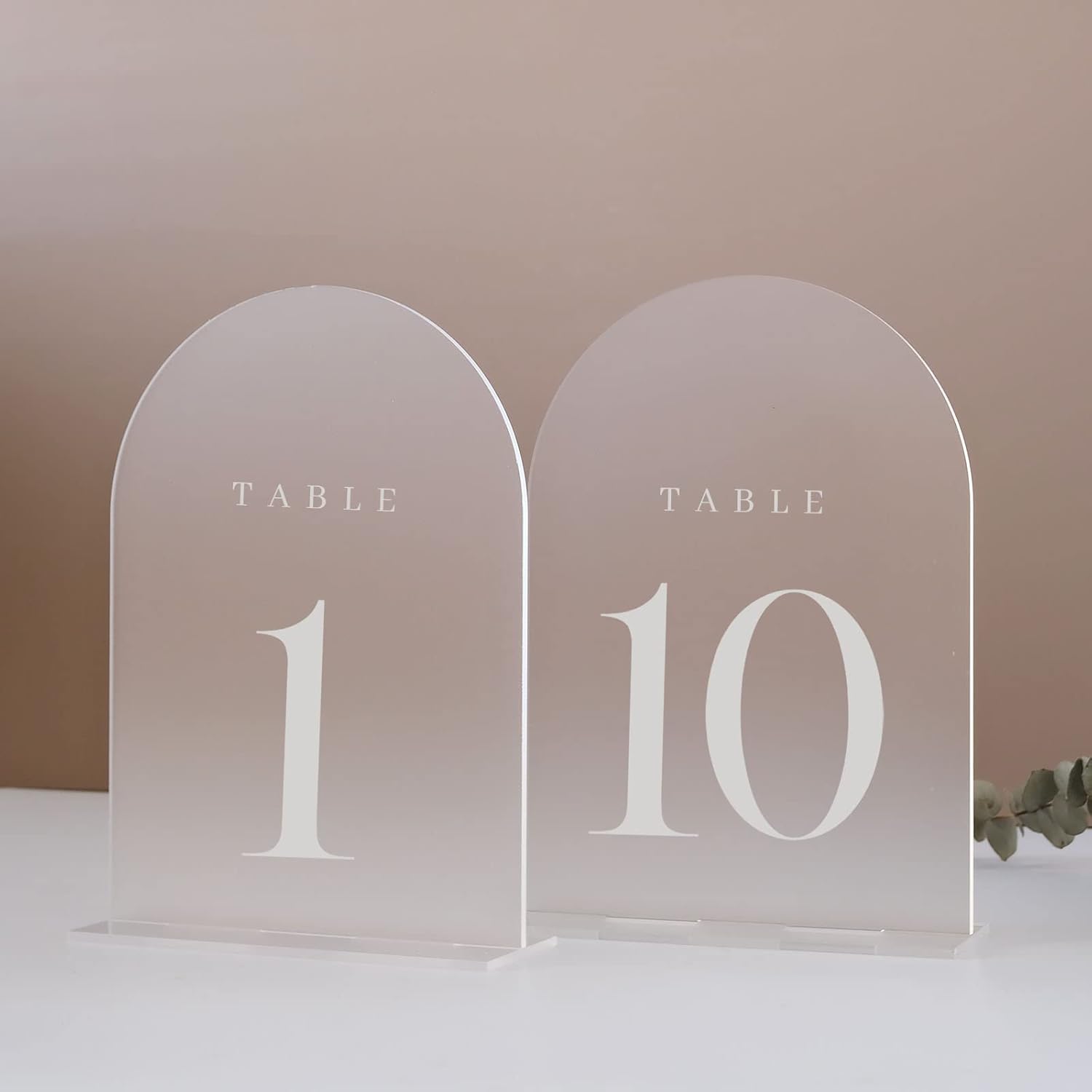 Table Number Gold - 아크릴 테이블 넘버 스탠드 포함 5x7인치