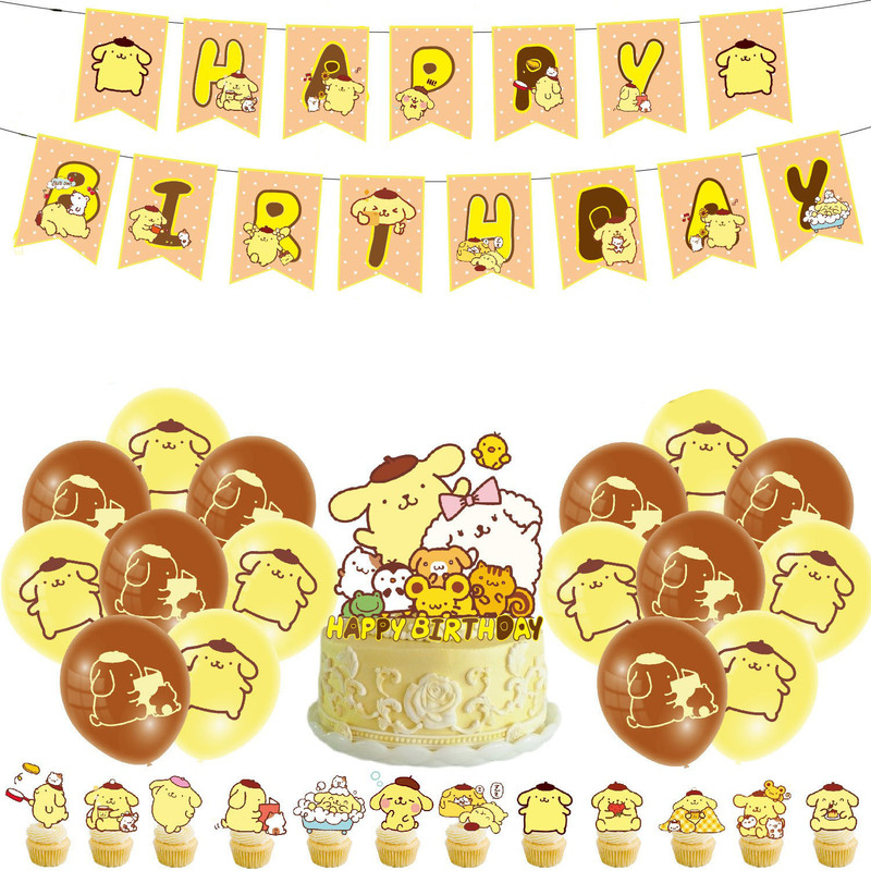 Confetti Balloon Set - 헬로키티와 폼폼푸린을 테마로 한 생일 파티