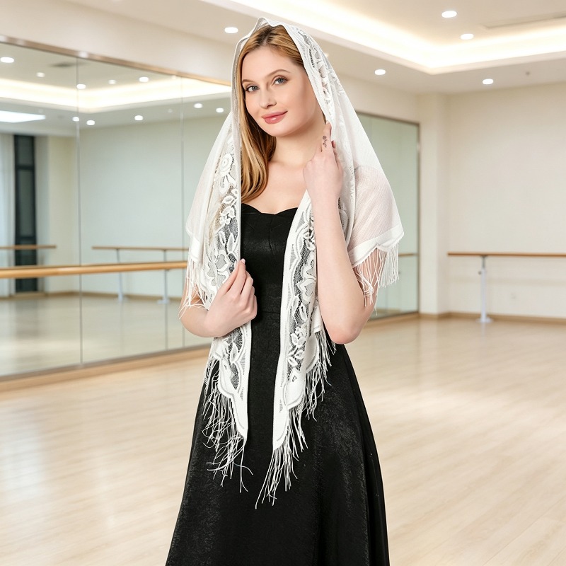 여성용 레이스 삼각형 숄 신부 웨딩 연회 스카프, 신부 - Wedding Dress Supply 리뷰 및 가격