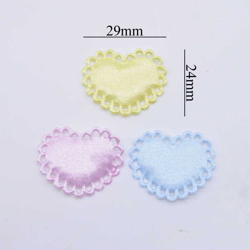 50Pcs 29*24mm 심장 헝겊 패딩 Appliqu - Wedding Superstar 리뷰 및 가격