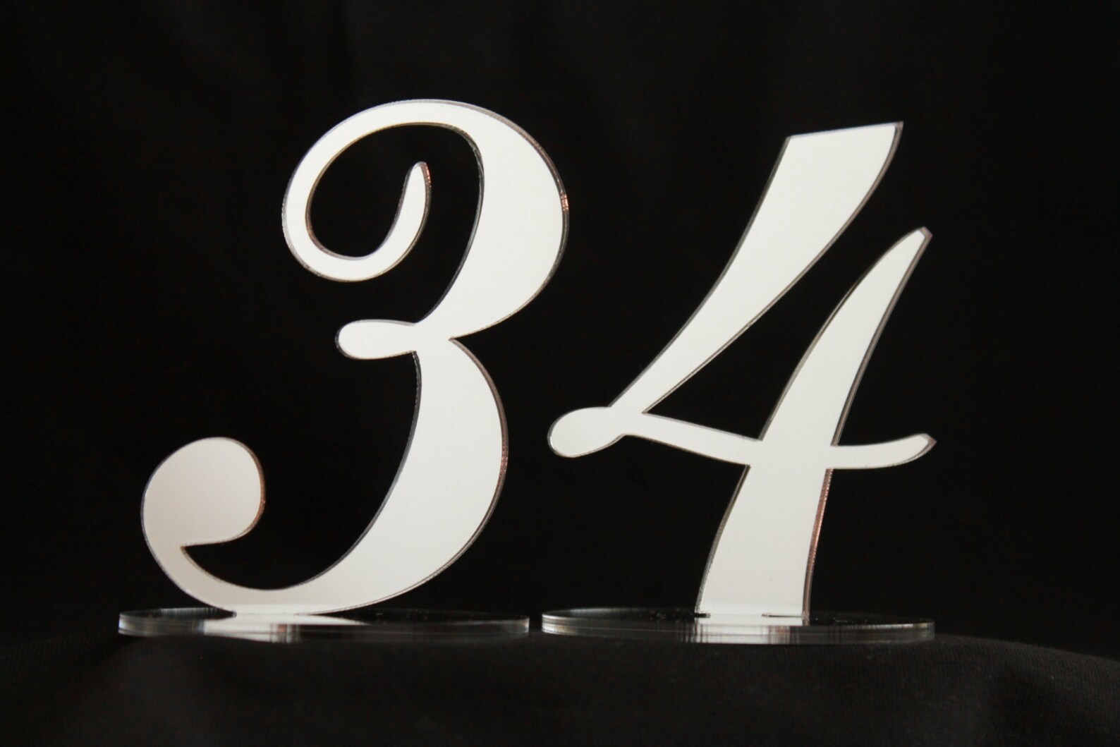 독립형 아크릴 웨딩 테이블 넘버 8.5cm 골드 실버  - Table Number Gold 리뷰 및 가격