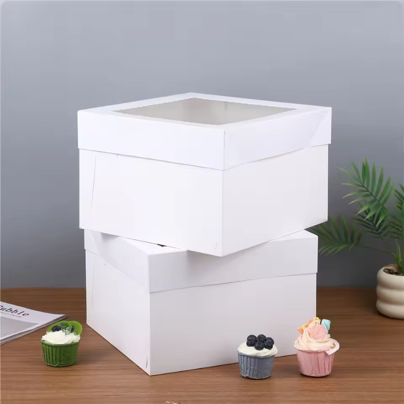 Yes2/4/6PCS 창문이 있는 일회용 흰색 케이크  - Wedding Cake Supply 리뷰 및 가격