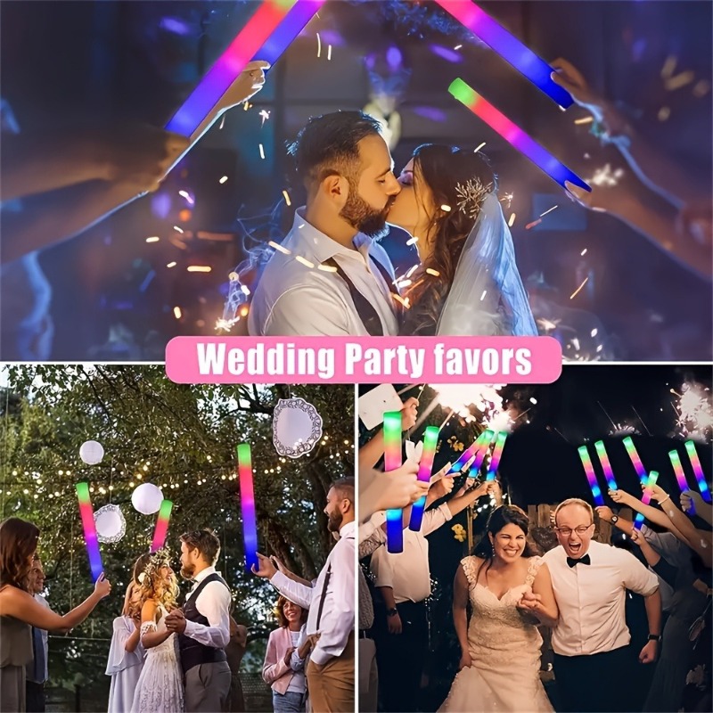 재사용 가능한 LED 폼 스틱, 배터리 구동 발광 네온 - Wedding Power Supply 리뷰 및 가격
