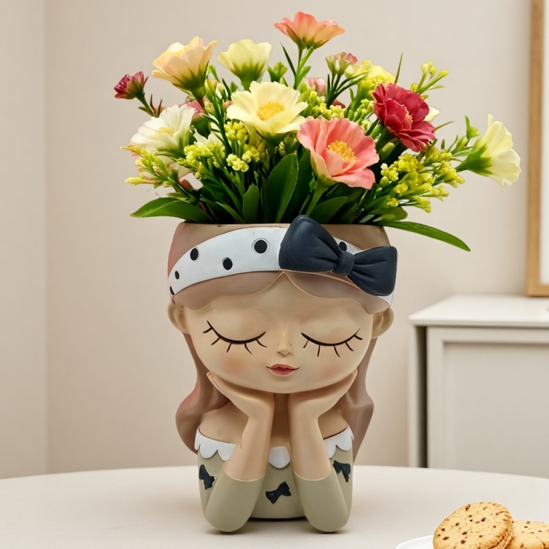 실리콘 몰드 귀여운 리본 소녀 화분 북유럽 스타일 DI - Flower Girl Basket 리뷰 및 가격