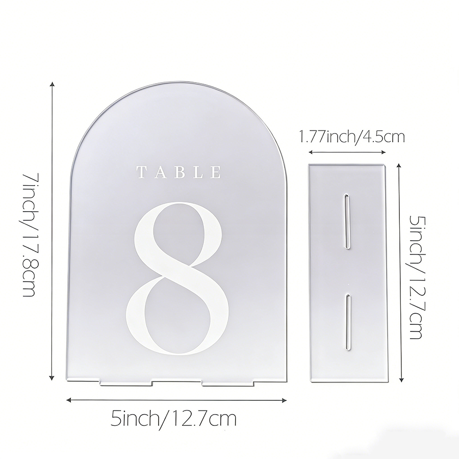 10개 투명 아크릴 사인 아치형 스탠드, 빈 게스트 이 - Table Number Gold 리뷰 및 가격