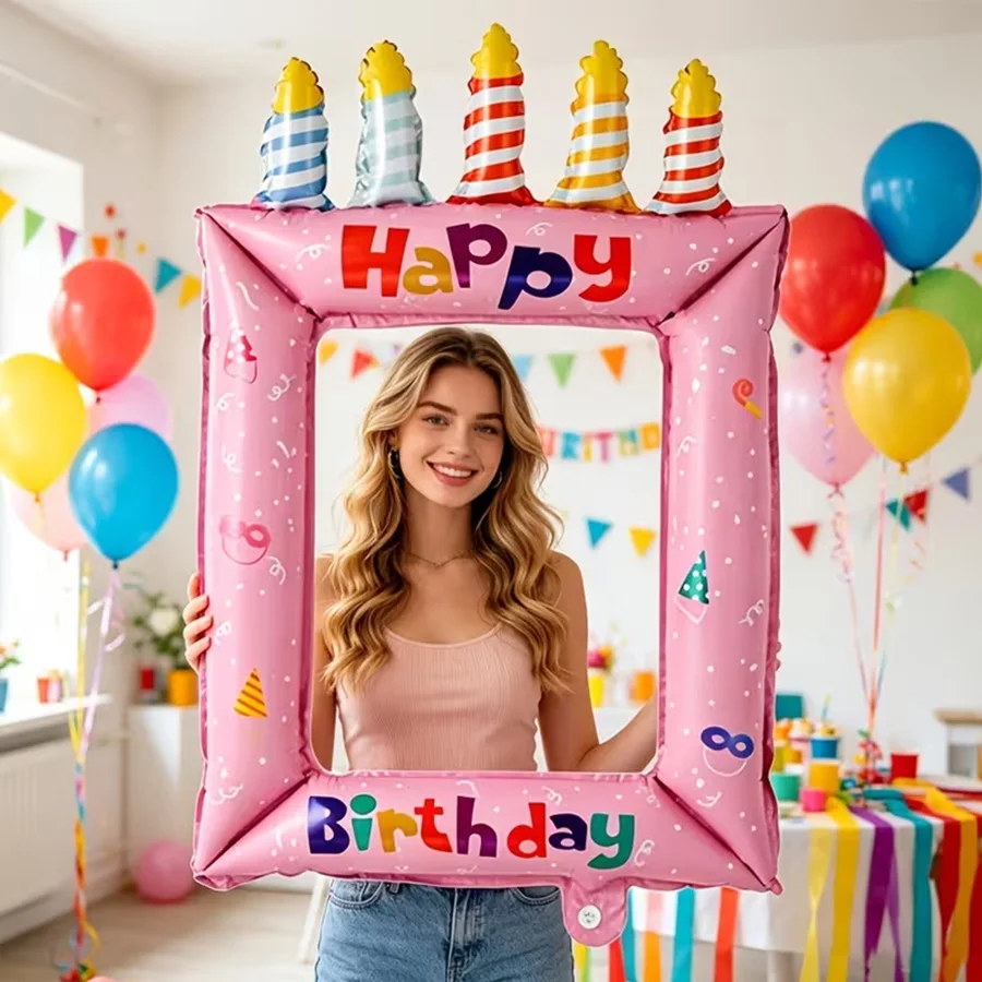 1/2pcs 블루 핑크 생일 사진 프레임 호일 풍선 배 - Confetti Balloon Set 리뷰 및 가격