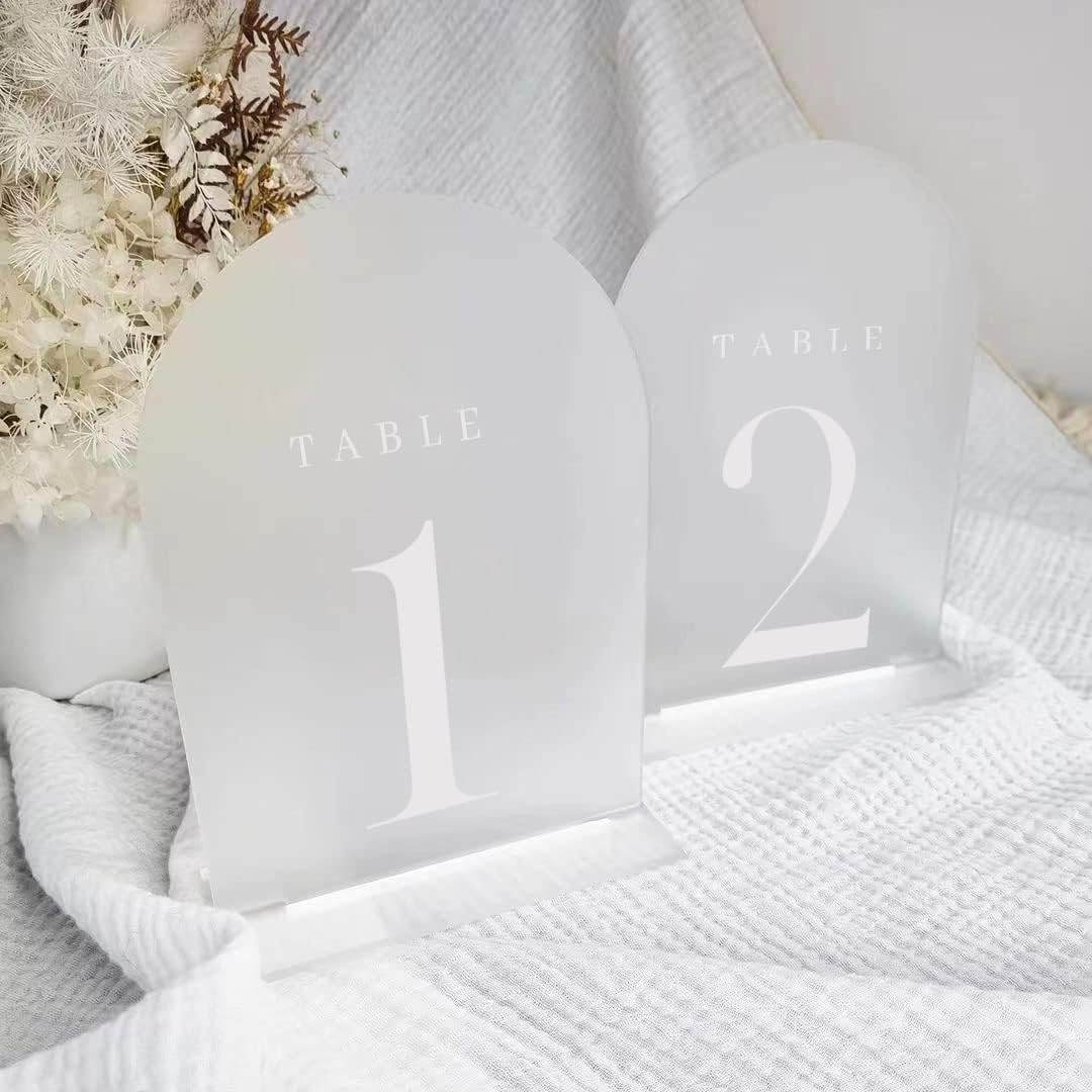 아크릴 테이블 넘버 스탠드 포함 5x7인치 투명 웨딩  - Table Number Gold 리뷰 및 가격
