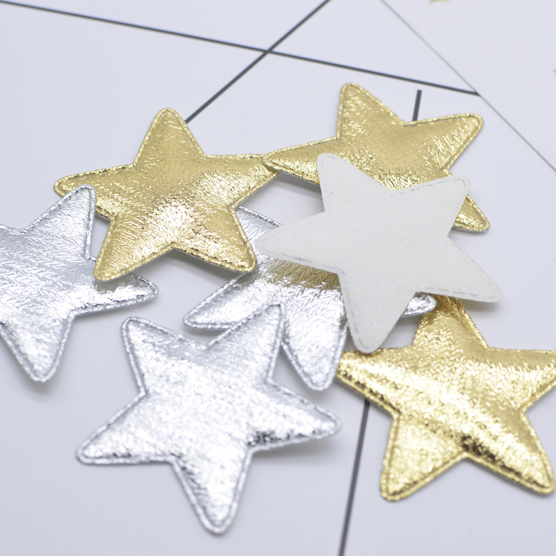 50Pcs 40mm 금색과 은색 천 스타 아플리케 패딩 - Wedding Superstar 리뷰 및 가격