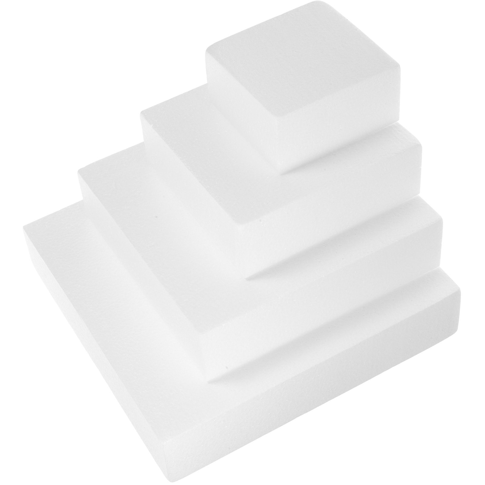4개입 폼 케이크 모형, 정육면체 모양, 흰색, 재사용 - Wedding Cake Supply 리뷰 및 가격